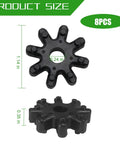 Top Notch Eight Piece Flexible Steering Coupler Compatible With Kia Forte Cadenza Optima showing sizes of 1.14" and 0.24" in black rubber.