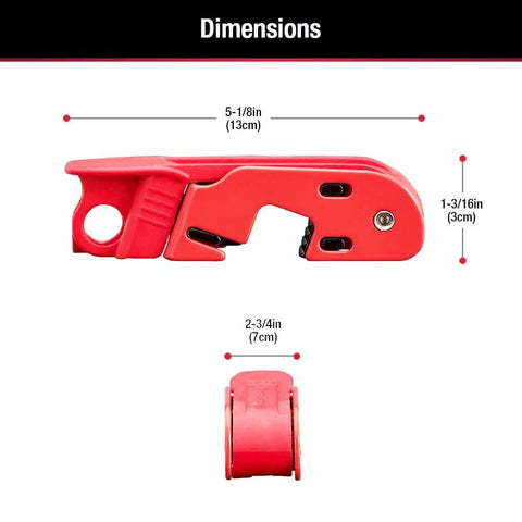 Red Circuit Breaker Lockout For Standard Single And Double Toggles No Fuss Tagout Box Lock With Grip Tight Design 24 Amps