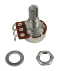 Beefy 4 Pack B250K Guitar Potentiometers with knurled split shaft, 250K ohm, bayonet mount for Strat or Tele guitars