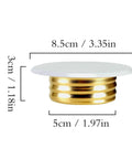 Slick Copper Fire Sprinkler Covers Decorative Escutcheon Caps set of two, 8.5cm white cap with gold base, heavy-duty head protector.