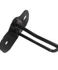 Top Shelf Premium Grade Hood Striker Plate Replacement For Tesla Model 3 2017 Through 2021 heavy-duty black steel latch hook side view.