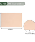 Ten Pack FR4 Dope Double Sided Copper Clad PCB Boards For DIY Electronics Etching And Prototyping Blank 70mm By 50mm By 1.2mm Panels Ideal