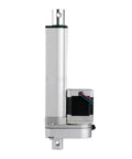 High Precision Electric Linear Actuator With Nema17 Stepper Motor Built In Limit Switches showcasing sleek aluminum housing and compact design.