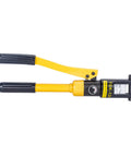6T Hydraulic Cable Lug Crimper And Terminal Wire Tool Kit With Ergonomic Non-Slip Handle, yellow hand-powered hydraulic crimping machine.