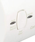 Top Shelf Battery Operated Carbon Monoxide Alarm Featuring Digital Co Gas Detector And A Dead Reliable Eighty Five Decibel Piezoelectric Horn For Constant Family Safety Monitoring Plus Zero Fuss Wall Mount Setup close-up of control panel with test/reset button.