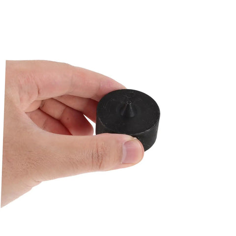 Heavy Duty Metal Shaft Protector Kit With Conical End Guard For Grip O Matic Pullers, shown in hand, black, compact design.