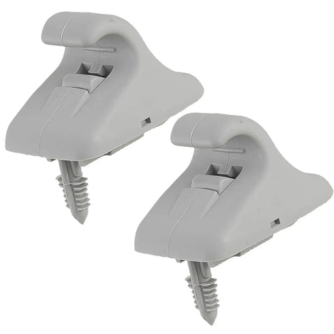 Two Pack Sun Visor Retainer Clip Holder Hook Fastener Bracket Grey For Hyundai Elantra Sonata Getz Ioniq Kona Creta I20 I30 2017 2018 2019 2020 2021 2022 2023, close-up view