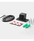 Heavy Duty Magnetic Door Stops Made From Stainless Steel Gold Holder with screws and adhesive, secure door holding accessories.
