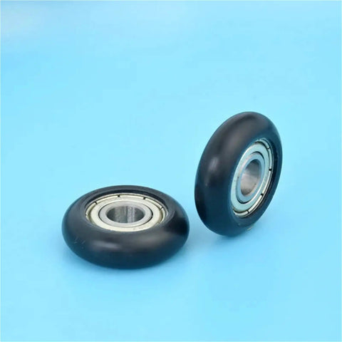 Two 688ZZ plastic coated ball bearings for doors, windows, and drawers, providing rust resistant protection and self lubrication.