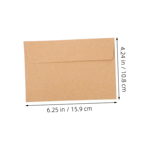 60 Pack Self Adhesive Kraft Paper Envelopes 10.8 By 15.9 Cm Letter Size For Invitations And Cards Secure Seal