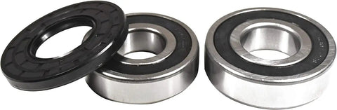 Pro Grade Front Load Washing Machine Bearing And Seal Kit featuring two dual ball bearings and a thick rubber gasket for Electrolux fixes.