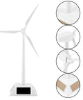 Kids STEM Solar Wind Turbine Model For Fun Hands On Learning And Desk Decor 3D Windmill Generator Toy, ABS plastic model.