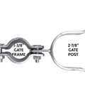 Heavy Duty Galvanized Chain Link Fork Latch With Padlock Hole For Secure Yard Gate Setup Fits 1-3/8-Inch Frame And 2-7/8-Inch Post