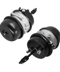 Two air brake chambers, 30/30 long stroke, 3-inch (76mm); black housings with silver mounting brackets.