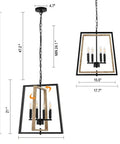 Black Hanging Lights Pendant Ceiling Fixtures For Kitchen Island And Living Room Modern Industrial Style in metal frame