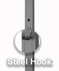 Steel hook detail on Built Tough As Nails Waterproof EV Charger Holder Cast From Rust Resistant Galvanized Steel.