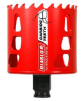 Diablo carbide teeth hole saw for wood & metal, 2-3/4 in diameter, red with black arbor