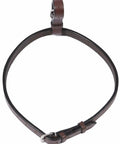 Pro Buckle Flash Noseband Converter in Australian Nut Leather with white stitching and easy buckle closure, oversize fit