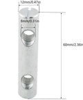 Five Piece Heavy Duty Galvanized Slotted Pins With Double Hole Nuts M8x60mm Cross Cylinder Hardware showing dimensions and details.
