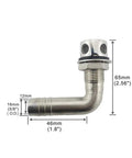 316 Stainless Steel Marine Grade Boat Fuel Vent Universal 90 Degree Flush Mount Fuel Gas Tank Vent For Five Eighth Inch Hose