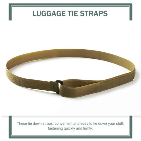 Four Pack Of Heavy Duty Polyester Ratchet Luggage Straps For Rock Solid Gear Wrangling And Hassle Free Campsite Setup Built Tough For Long Weekend Getaways With Non Slip Grips And Quick Release Buckles, showcase of single strap on white background.
