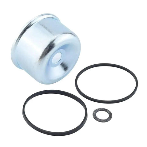 Float Bowl Gasket Seal Ring For Briggs And Stratton Carburetors, Compatible With 796611 493640 398191 20-141-1 20-141 Lawn Mower Parts, O Ring And Seal Set, Durable Replacement. Metal float bowl with two black O-rings and seal ring
