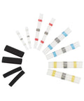 Super Cool 100 Piece Heat Shrink Insulated Soldering Tube Kit With Cable Crimp Connectors For Pro Electrical Work And DIY Repairs That Will Save You Time And Money On The Job Or AtHome Today. heat shrink tubes and crimp connectors in assorted sizes