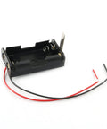 Battery holder with red and black wires from Homemade Electromagnet Do It Yourself Kit For Physics Experiments And Science Projects Learn To Turn Non Magnetic Objects Into Electromagnets With Low Current Power Educational Hands On Electronics Set.