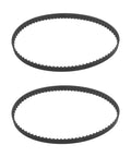 Two Pack 160XL037 Timing Belts 50 Tooth 10mm Wide 406mm Perimeter Cogged Rubber Drive Belt With Fiberglass Cord For Heavy Duty Industrial Machines Replacement Black