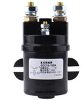 Heavy Hitter DC Contactor Normally Open Switch 100A with terminals for electric trucks and machinery in black casing.