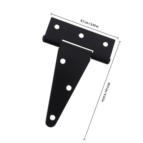 Beefy Heavy Duty Extended Door Hinge With Ball Bearing For Wooden Gates And Barn Doors Black Industrial Strap Hinges Slotted Design