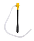 Compact Mingzhe Emergency Fuel Extractor Pump For Gasoline Transfer handles kerosene, portable siphon tool with black and yellow design.