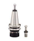 Four Piece Precision Balanced BT40 ER32 Tool Holder Set With G2.5 25000 RPM, includes tool holder and retention knob.