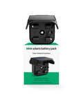 Solar Panel Security Accessory For Outdoor 4 And Outdoor 2K Plus Battery Cameras shown in packaging