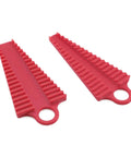 Two Piece Electronic Component Bending Tool Set For Resistors And Capacitors, Precision Lead Preforming Tool Kit, Durable Plastic Lead Forming Gear For Circuit Assembly, red plastic pair