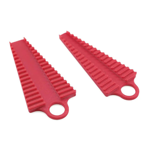 Two Piece Electronic Component Bending Tool Set For Resistors And Capacitors, Precision Lead Preforming Tool Kit, Durable Plastic Lead Forming Gear For Circuit Assembly, red plastic pair