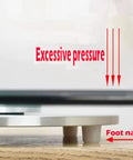 Close-up of 8mm Tempered Glass Lazy Susan Turntable Serving Tray for restaurants with foot support detail, max capacity 300 kg.