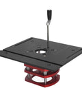 Router Lift For Woodworking Easy Mount Router Table Lift Tool With Aluminum Base Plate Crank Handle Pro Grade Clamping Manual Lifting System Kit For Small Trimming Machines Black, aluminum base plate with crank handle