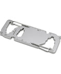 Stainless Steel Key Tool Multitool With 20 Functions, Carabiner Key Ring For Travel, Right On Your Keychain visible flat layout