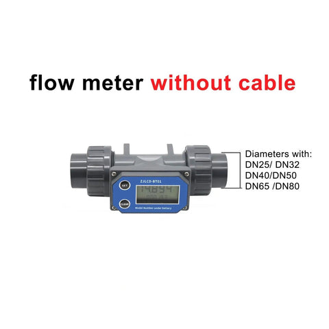 2 Inch Turbine Flow Meter With LCD Display For PVC Water Pipe Go-To Farm And Garden Irrigation Gear High Sensitivity Low Repeatability Cable Free Design Fits 1 To 3 Inch Lines