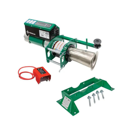Super Heavy Duty Greenlee Gx10 10K Tugger With Floor Mount, electric cable puller with dual speed motor and foot switch.