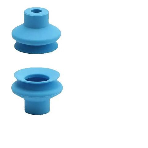 FGA Series Industrial Vacuum Chuck Manipulator Sucker With 11Mm, 14Mm, 16Mm, 20Mm, 33Mm, 43Mm, 53Mm, 63Mm, 78Mm Sizes. Blue silicone suction cups for glass handling tools.
