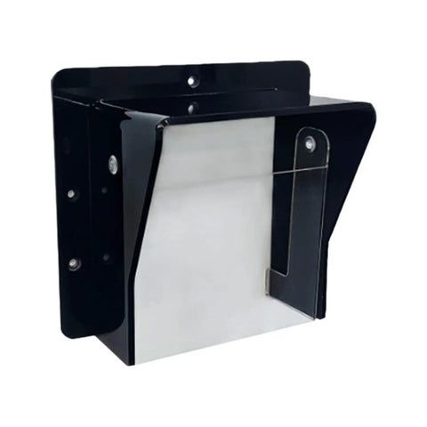 Rainproof Acrylic Enclosure Cover For Access Control Keypad With Clear Panel Rain Guard shown from side view