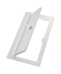 Bulletproof Lockable Metal Access Panel For Drywall 6X12 Inch with secured lock, designed for plumbing and crawl space access.