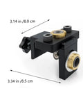 Precision Woodwork Hole Punching Locator Tool Set For Furniture Building And Diy Pros showing a black aluminum gauge with precise measurements.