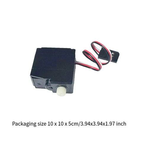 Smooth As Butter Slick Steering Servo Motor Replacement For RC Cars Plug And Play Quick Upgrade Tough Plastic Housing with wires and connector.
