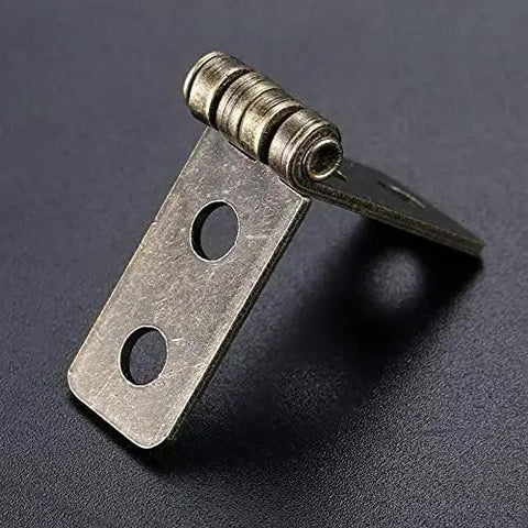 2 Pcs Zinc Alloy Cabinet Door Hinges 58x13mm Rectangle 4 Hole Small Jewelry Box Hinges For Closet Cabinet And Furniture DIY Repair Heavy Duty Durable Easy Install Hardware shown at an angle