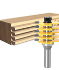 Professional Adjustable Finger Joint Router Bit With Half Inch Shank Built Heavy To Slash Your Setup Time And Nail Clean Box Joints Every Single Time Without Any Rough Edges Or Vibration near layered wood cuts.