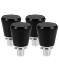 Four Piece Heavy Duty Mechanical Knob Plunger With Rock Solid Spring Lock Pin, black steel knobs for industrial machinery.