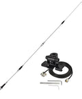 Beefy 62 Inch Mobile Ham Radio Antenna Dual Band 144 430 MHz With Lip Mount And 16.5 Ft RG58 Cable Stainless Steel Anti Rust High Gain